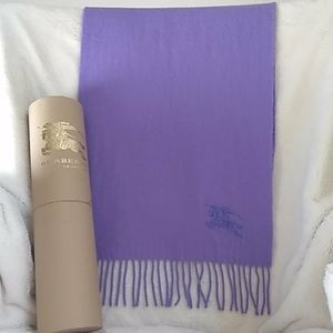 Burberry cashmere scarf and holder.